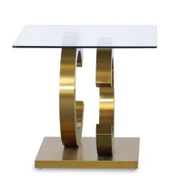 Table d'appoint Alexandra House Living Verre 55 x 55 x 50 cm