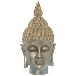 Bust Alexandra House Living Plastic Golden Buddha 19 x 19 x 35 cm