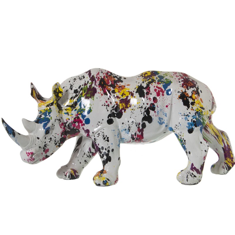 Figurine Décorative Alexandra House Living Multicouleur Plastique Rhinocéros Peinture 17 x 36 x 18 cm