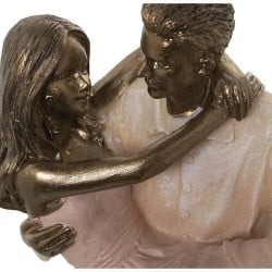 Decorative Figure Alexandra House Living Plastic Golden Pair 11 x 18 x 27 cm