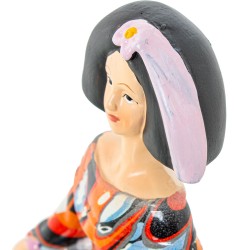 Decorative Figure Alexandra House Living Multicolour Plastic Dress Graffiti 14 x 9 x 21 cm