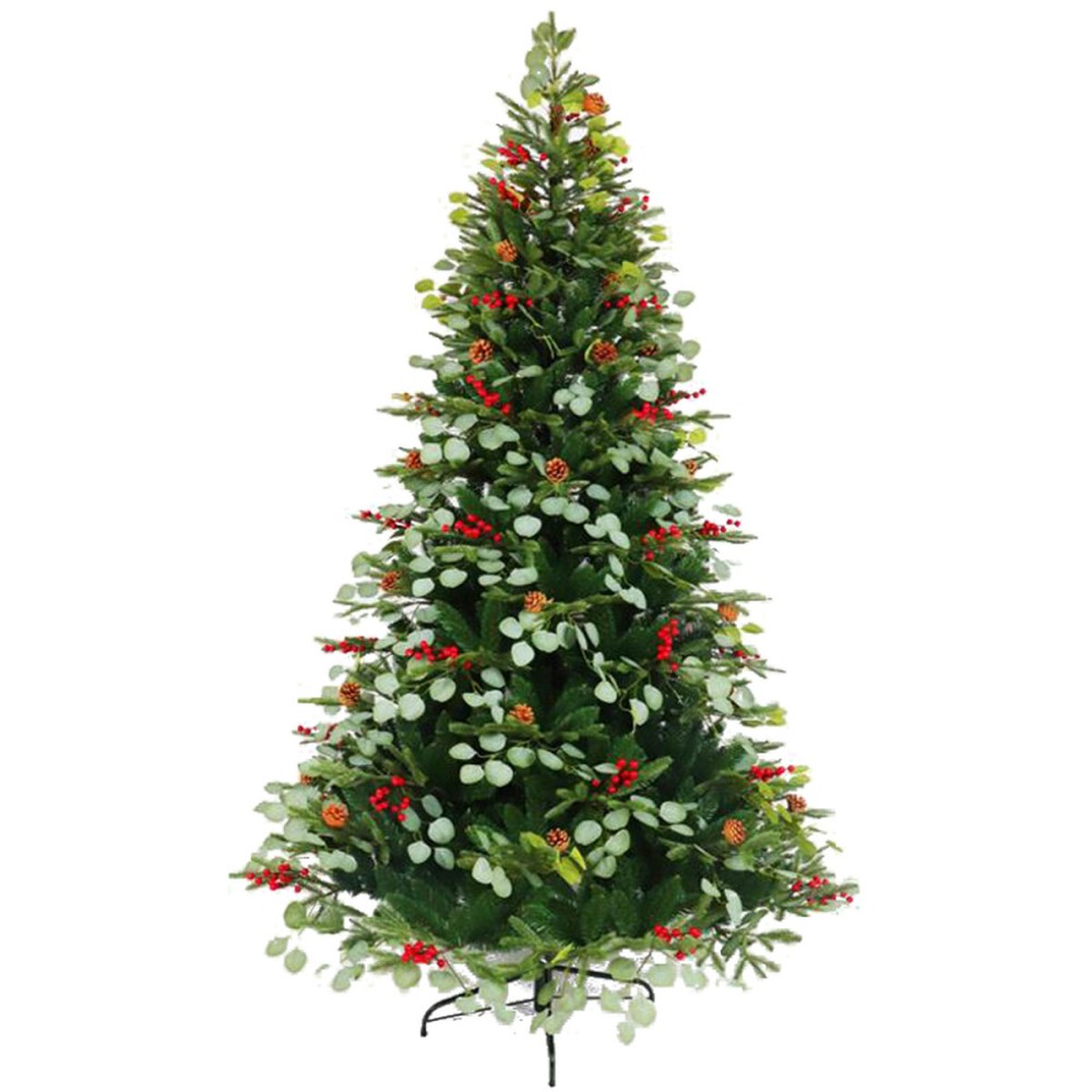 Sapin de Noël Home ESPRIT Rouge Vert PVC Métal 129 x 129 x 210 cm