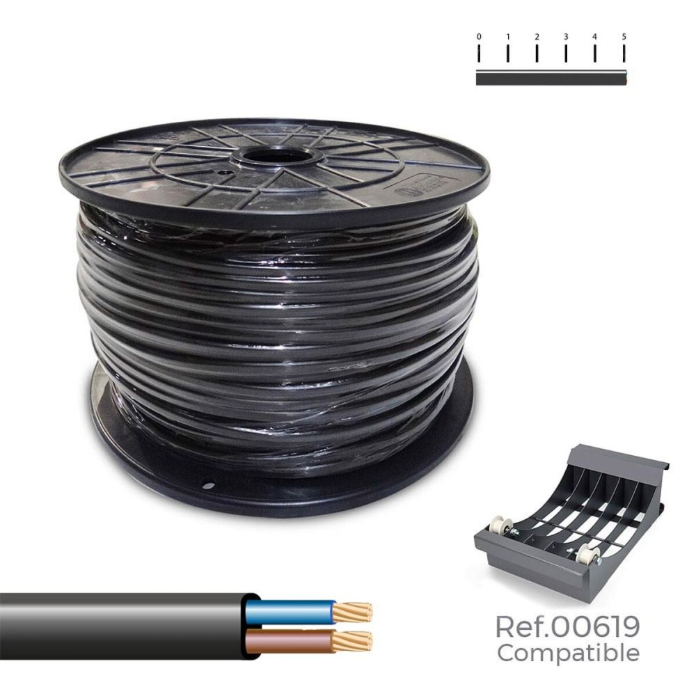 Multi-core Electric Cable Sediles Black 2 x 0,75 mm 400 m h05vvh2-f Coil