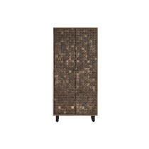 Armoire Home ESPRIT bois de teck Fibres de coco 85 X 40 X 185 cm