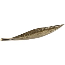 Centerpiece Home ESPRIT Golden Aluminium Modern Leaf of a plant 76 X 15,5 X 7,5 cm