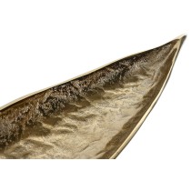 Centerpiece Home ESPRIT Golden Aluminium Modern Leaf of a plant 76 X 15,5 X 7,5 cm