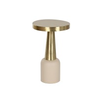 Table d'appoint Home ESPRIT Crème Doré 40,5 x 40,5 x 65 cm