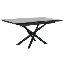 Dining Table Home ESPRIT Black Grey Metal Ceramic 160 x 90 x 76 cm