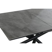 Dining Table Home ESPRIT Black Grey Metal Ceramic 160 x 90 x 76 cm