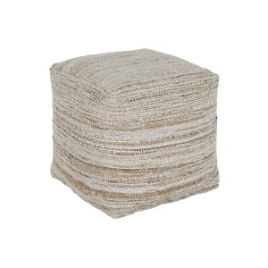 Repose-pied Home ESPRIT Blanc Naturel 45 x 45 x 45 cm