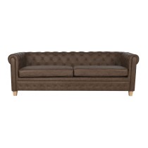 3-Seater Sofa Home ESPRIT Brown Vintage 216 X 78 X 70 cm