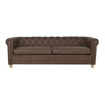 Canapé trois places Home ESPRIT Marron Vintage 216 X 78 X 70 cm