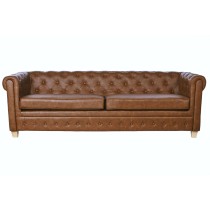 3-Seater Sofa Home ESPRIT Brown Natural Vintage 218 X 78 X 70 cm