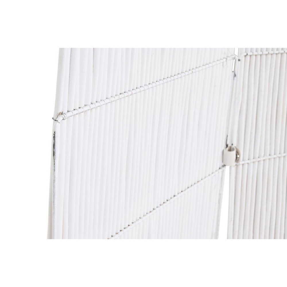 Folding screen Home ESPRIT White Metal wicker 135 x 3 x 170 cm