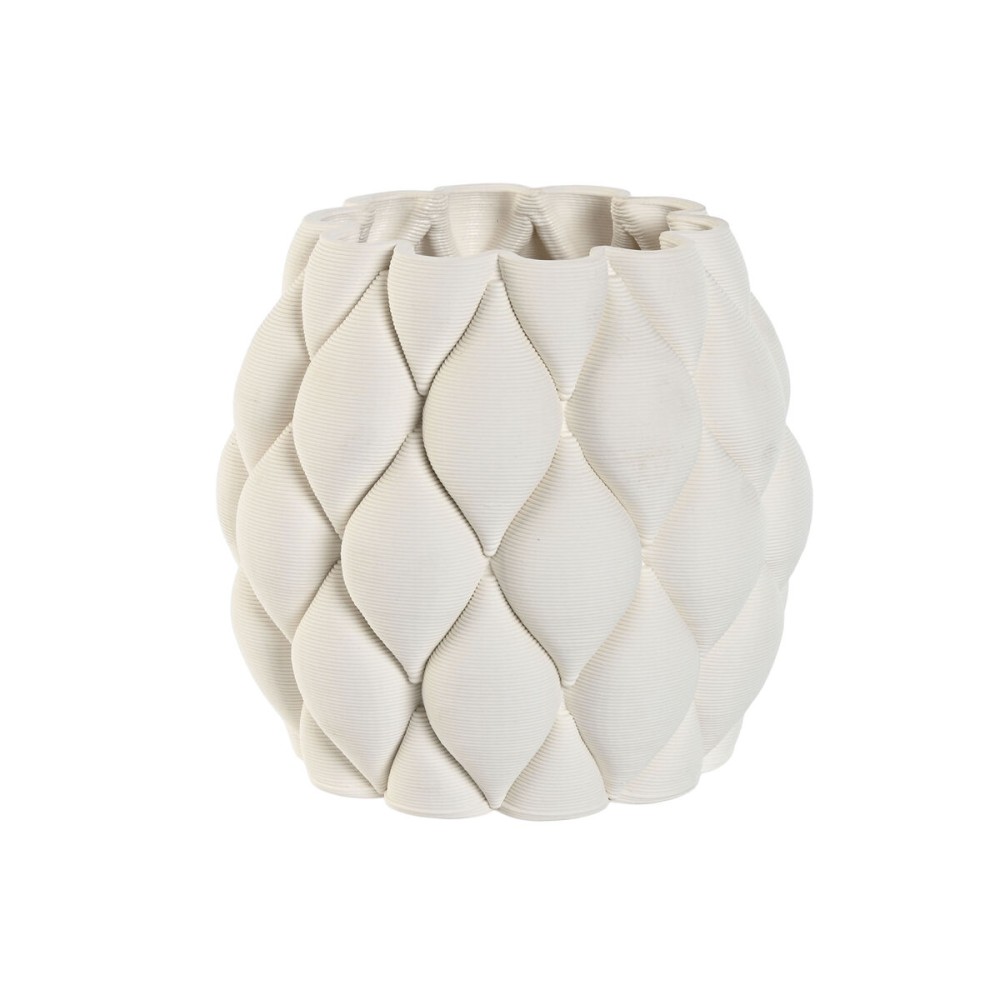 Vase Home ESPRIT White Ceramic Stoneware Modern 15 x 15 x 15 cm