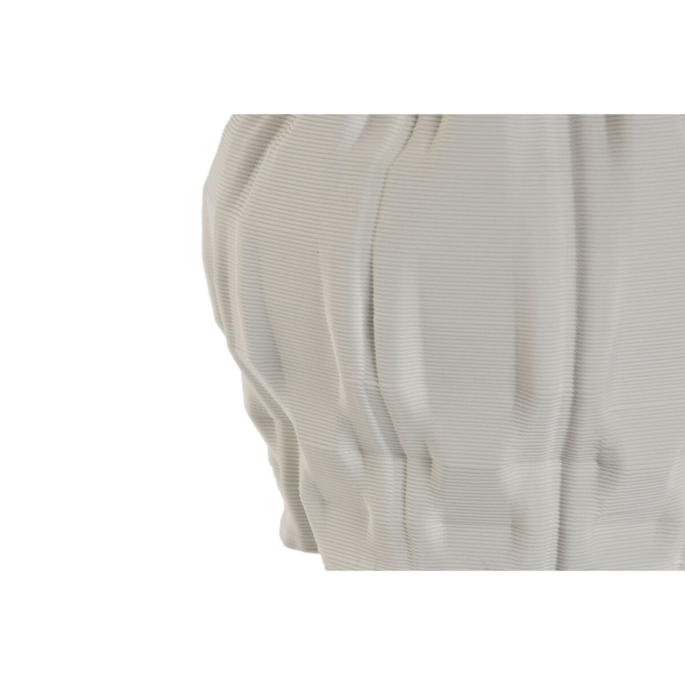 Vase Home ESPRIT White Stoneware Modern 14,5 x 14,5 x 24 cm