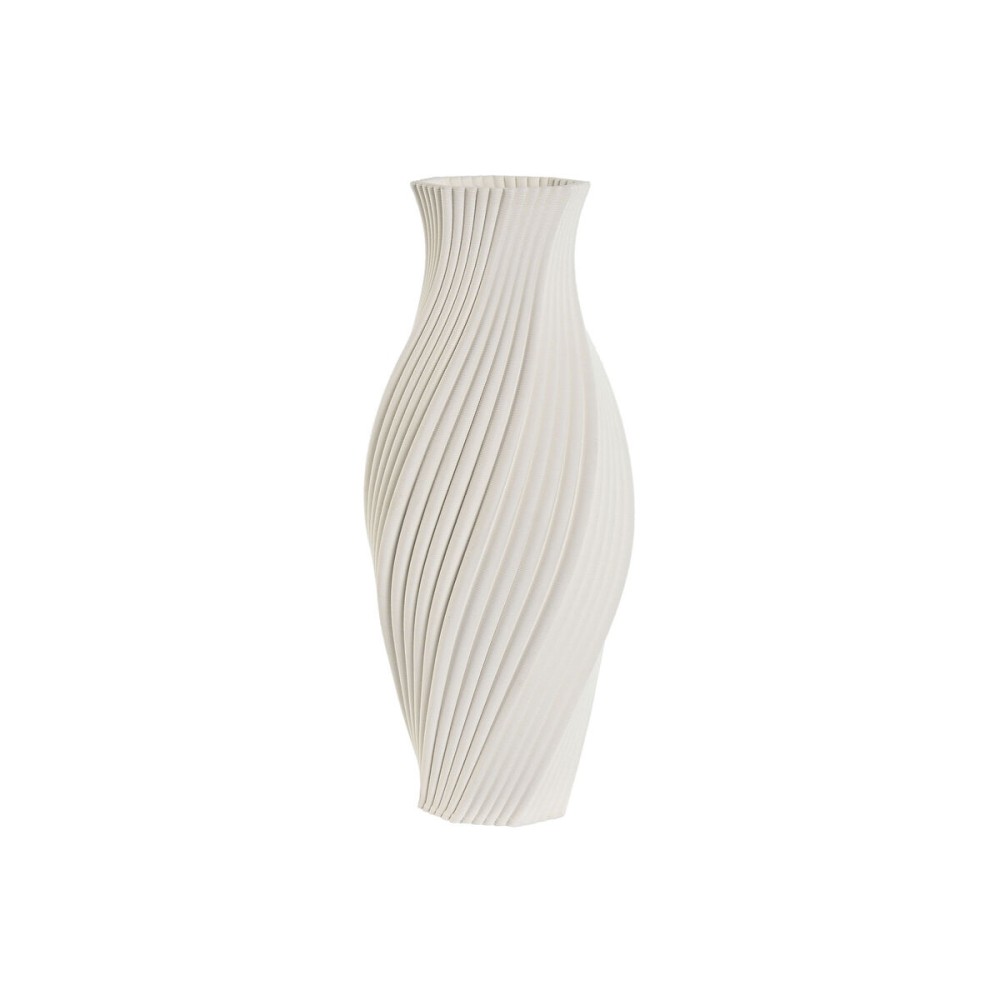 Vase Home ESPRIT Weiß Steingut Moderne 16 x 16 x 40 cm