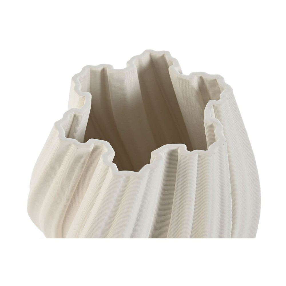 Vase Home ESPRIT Blanc Grès Moderne 16,5 X 16,5 X 20,5 cm