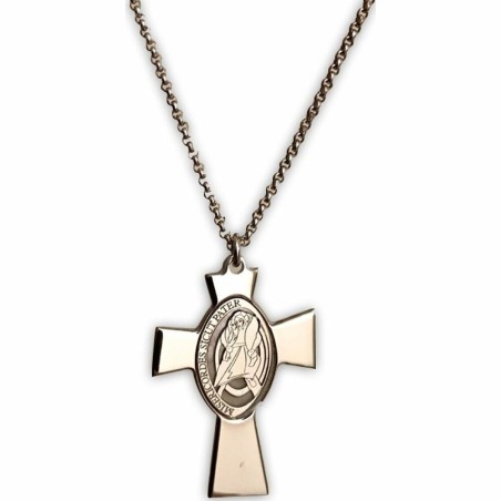 Unisex-Halsband Amen CROCE GESU MADRE PERLA