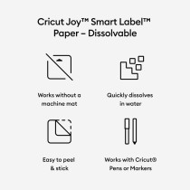 Papier soluble pour plotter de découpe Cricut Joy