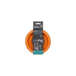 Mangeoire pour chiens Lickimat Orange Caoutchouc Moderne