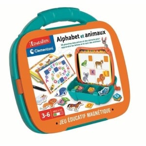 Jeu de société Clementoni Magnetic Letters & Animals Case (FR)