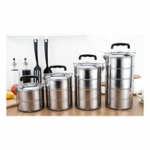 Lunchbox-Set Privilege Edelstahl Stapelbar Stahl 14 cm (6 Stück) (3 pcs)