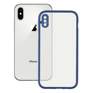 Protection pour téléphone portable iPhone X , XS KSIX Duo Soft Bleu