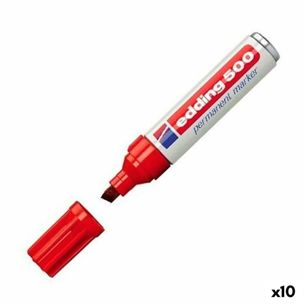 Permanent marker Edding 500 Red (10 Units)