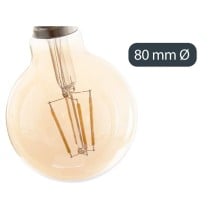 LED lamp E27 Vintage Transparent 4 W 8 x 12 x 8 cm (12 Units)