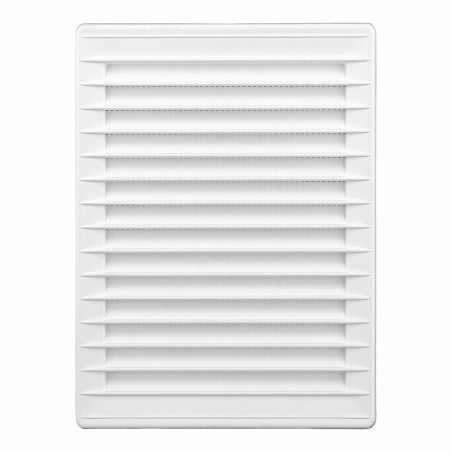 Grille de ventilation EDM 87733 Blanc 13,7 x 20,7 cm Moustiquaire