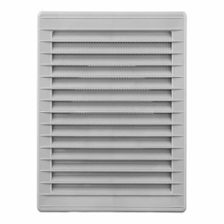 Grille de ventilation EDM 87734 Gris 13,5 x 20,5 cm Moustiquaire