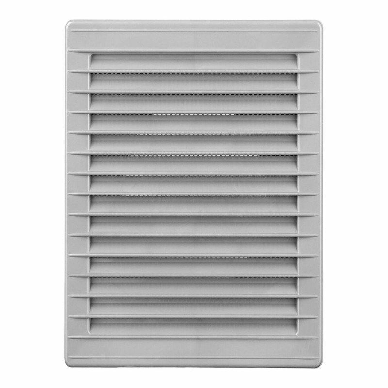 Grille de ventilation EDM 87734 Gris 13,5 x 20,5 cm Moustiquaire