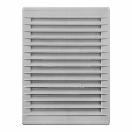 Grille de ventilation EDM 87734 Gris 13,5 x 20,5 cm Moustiquaire