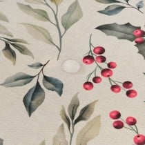 Nappe enduite antitache Belum Christmas Rouge Vert Naturel 100 x 140 cm