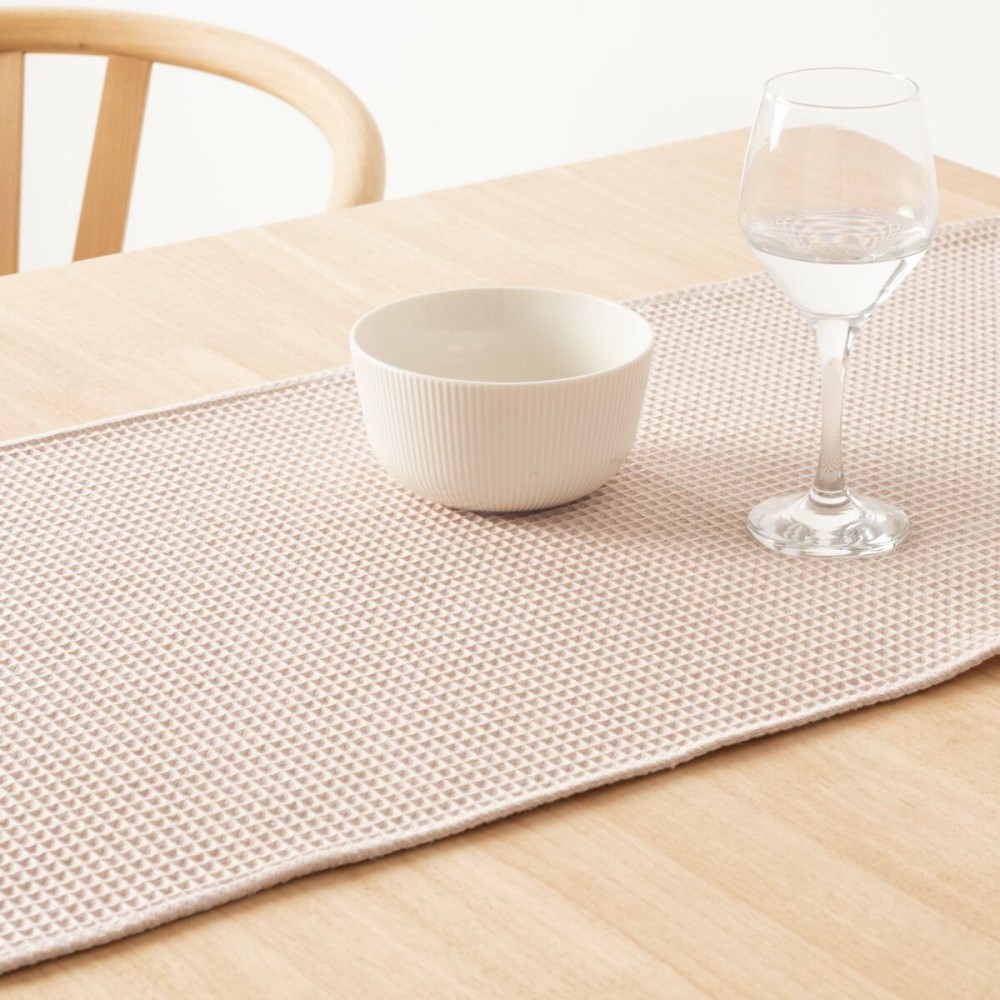 Chemin de Table Belum Waffle Rose clair 45 x 140 cm