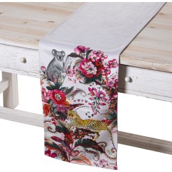 Chemin de Table Alexandra House Living Rose Textile 180 x 30 cm Velours Jungle