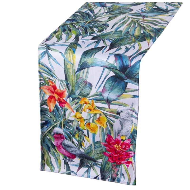 Chemin de Table Alexandra House Living Multicouleur Textile 180 x 30 cm Velours Floral