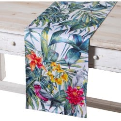 Table Runner Alexandra House Living Multicolour Textile 180 x 30 cm Velvet Floral