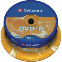 DVD-R Verbatim 4,7 GB 16x (8 Unités)