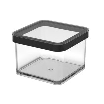 Bucket container Rotho Black Transparent Plastic