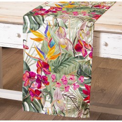 Chemin de Table Alexandra House Living Multicouleur Textile 33 x 180 cm Coton Floral