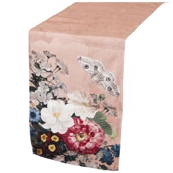 Chemin de Table Alexandra House Living Rose Textile 33 x 180 cm Coton Floral