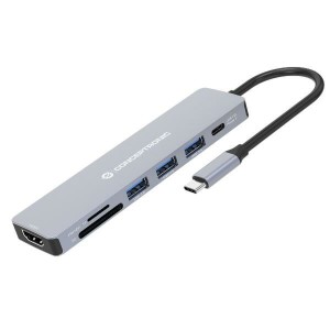 Hub USB Conceptronic 110519207101 Gris Multicouleur 100 W