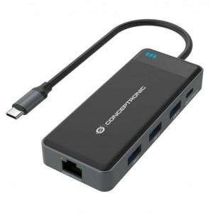 Hub USB Conceptronic DONN14G Noir Gris 100 W