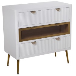 Commode Alexandra House Living Blanc Bois 80 x 40 x 80 cm