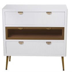 Commode Alexandra House Living Blanc Bois 80 x 40 x 80 cm