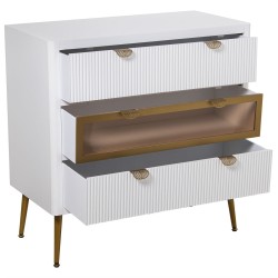 Commode Alexandra House Living Blanc Bois 80 x 40 x 80 cm