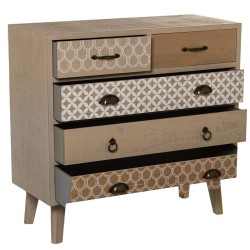 Chest of drawers Alexandra House Living Wood 80 x 35 x 76 cm