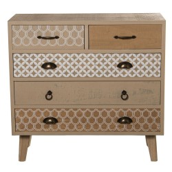 Chest of drawers Alexandra House Living Wood 80 x 35 x 76 cm